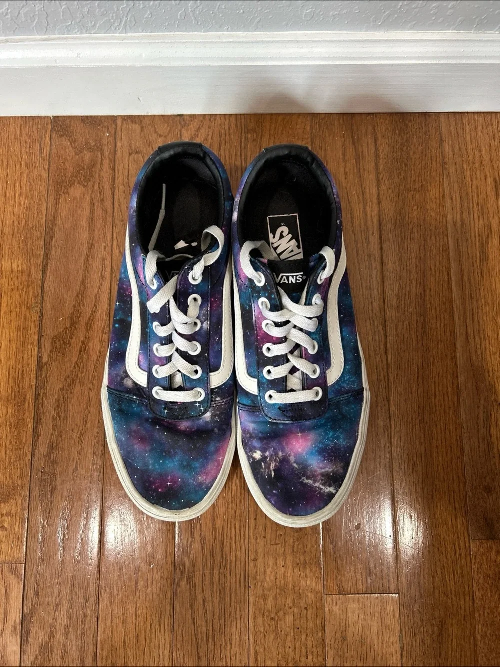 Vans Sneakers Skate Shoes Galaxy Space Women’s Size 9.5 Blue Purple